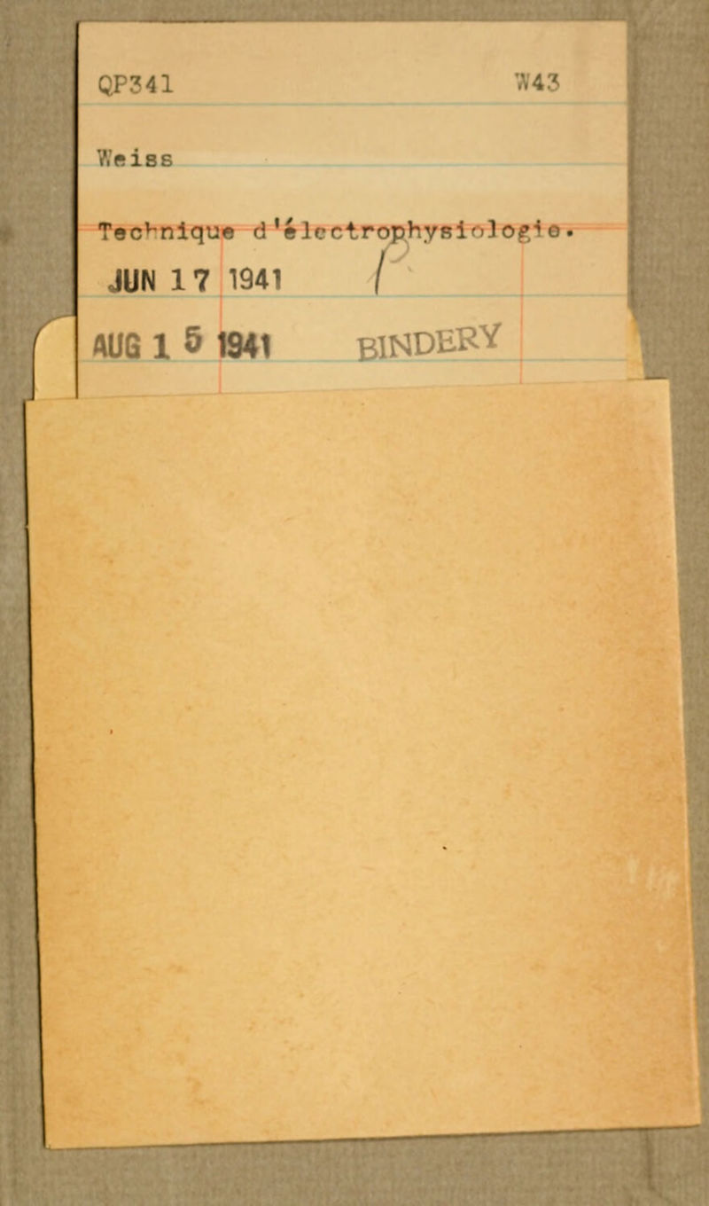 341 143 Y.'ftiss Tec^niqL JUN 17 e d 'é 1941 LcctrophvRi?'3o( »i o. AUG1& 1941 BINDERV