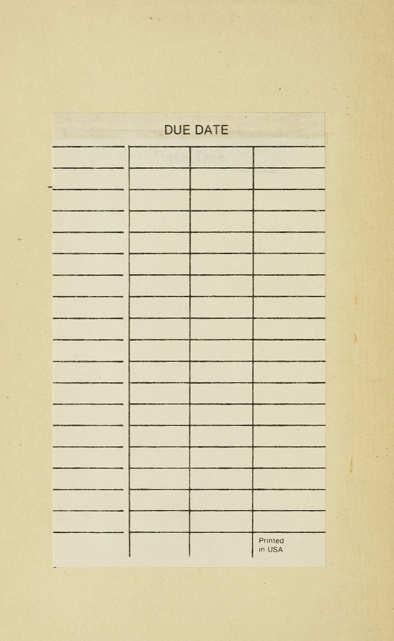 DUE DATE ————- Printed in USA