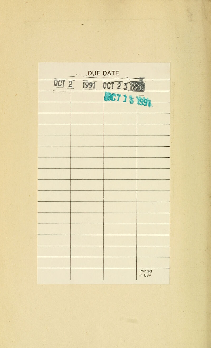 . DUE DATE QCU L m 1 WJsM i mrr^ ioh's. W} 1 Printed in USA