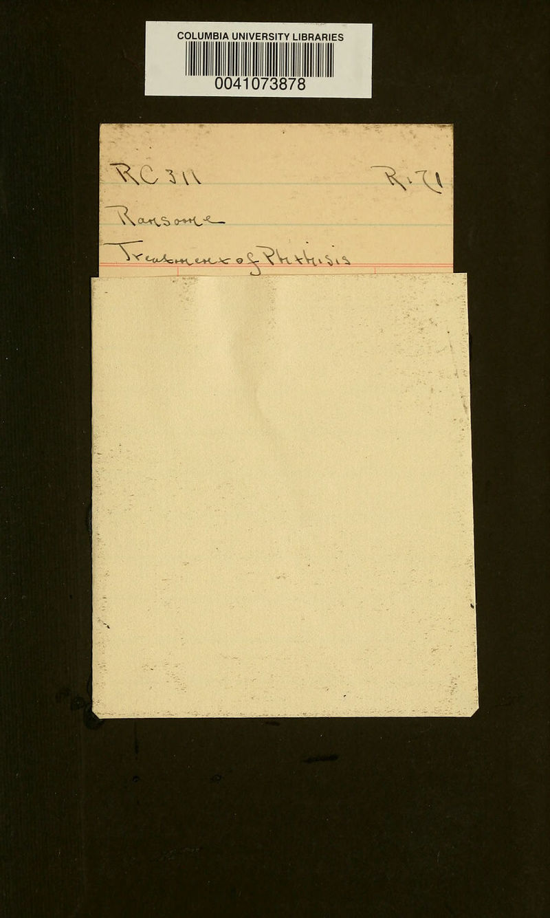 COLUMBIA UNIVERSITY LIBRARIES 0041073878 A^C li V\ ^^\V