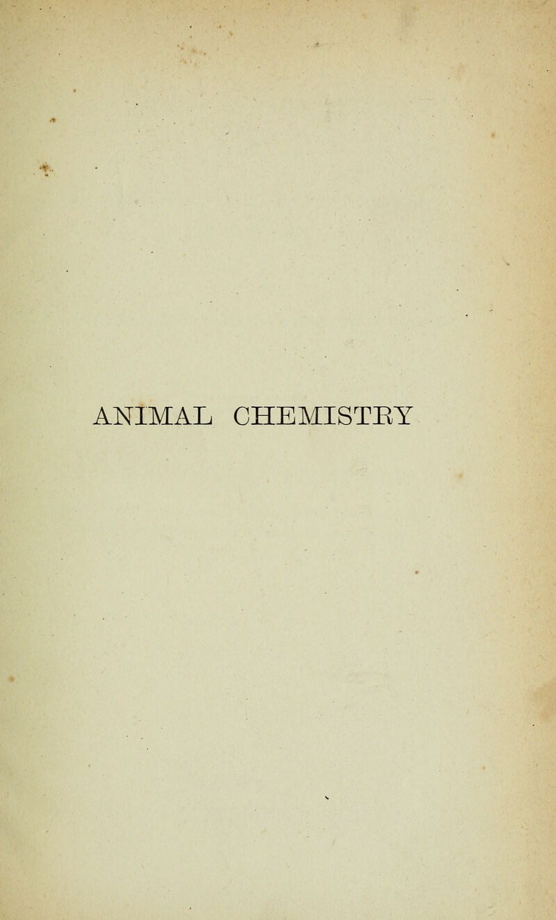 ANIMAL CHEMISTEY