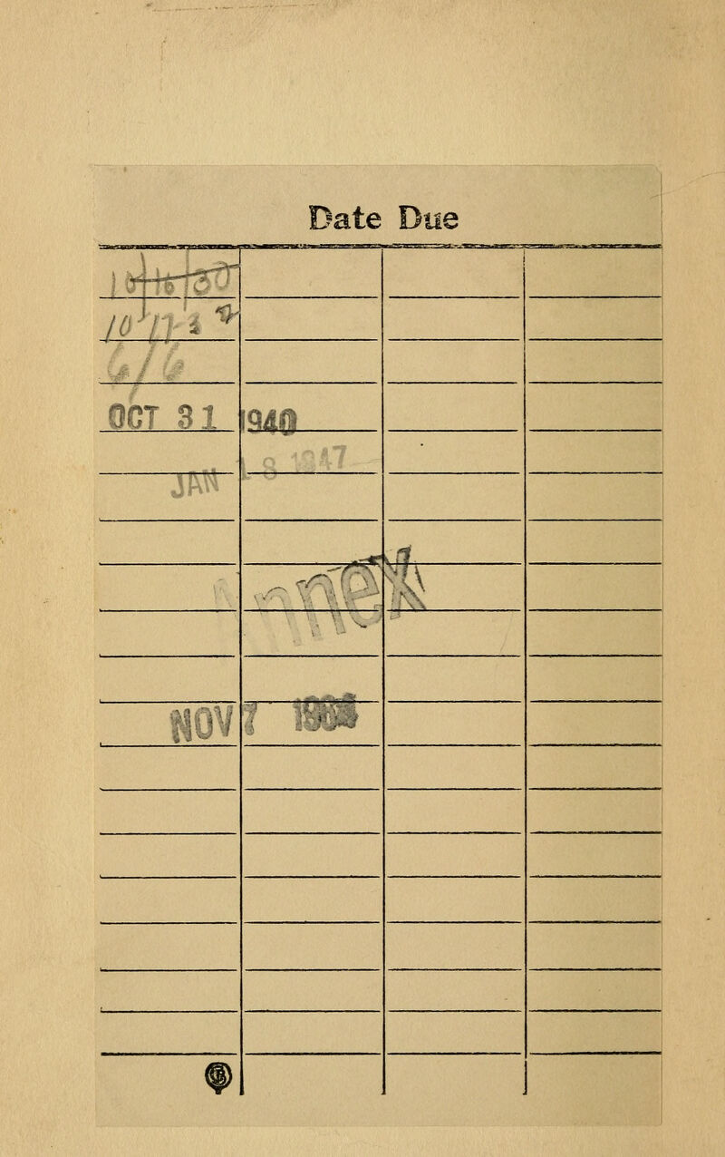 Date Due 1 •irts^ /^ /x,l^ 4/i O^T ai IQlfl 1 .^ff^'^ 1^ m^ ■•' 1 f) 1