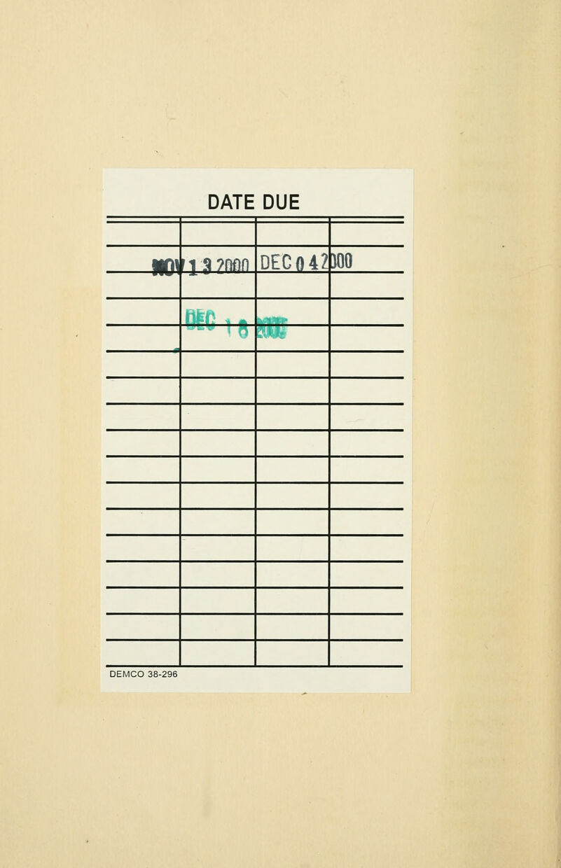 DATE DUE ■ iin\^i9?non DECn42 300 DEMCO 38-296