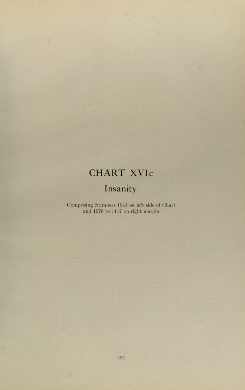 Insanity Comprising Numbers Kill on left side of Chart and L076 to 111? on right margin 191