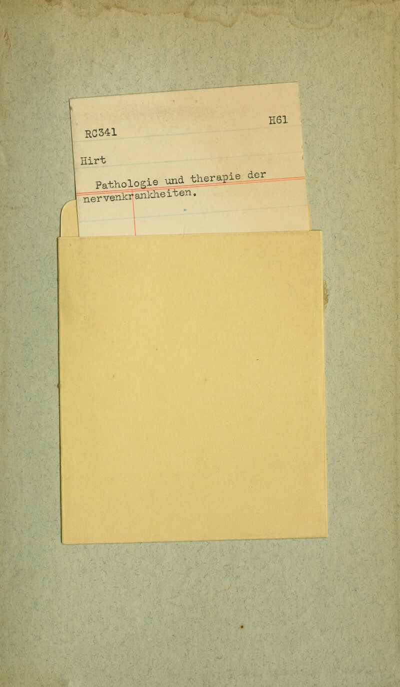 H61 RG341 Hirt nervenkranldieiten. /