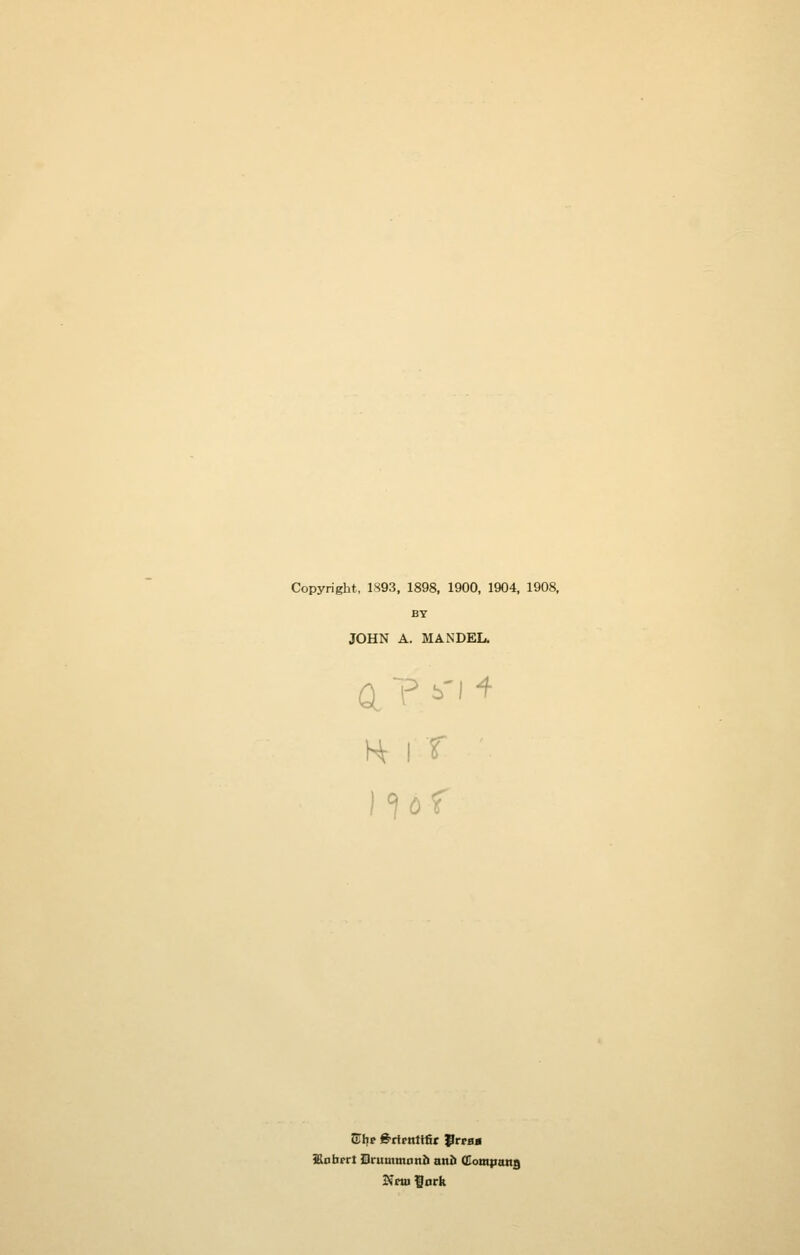 BY JOHN A. MANDEL. a F ^'1 ^ Sl)e Srifttllfir ^rpBa i&abrrt Qrummanb anh Qlomtiang