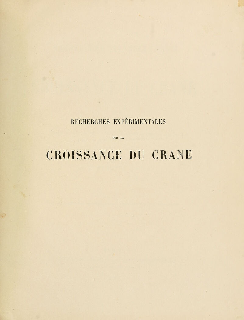 CROISSANCE DU CRANE