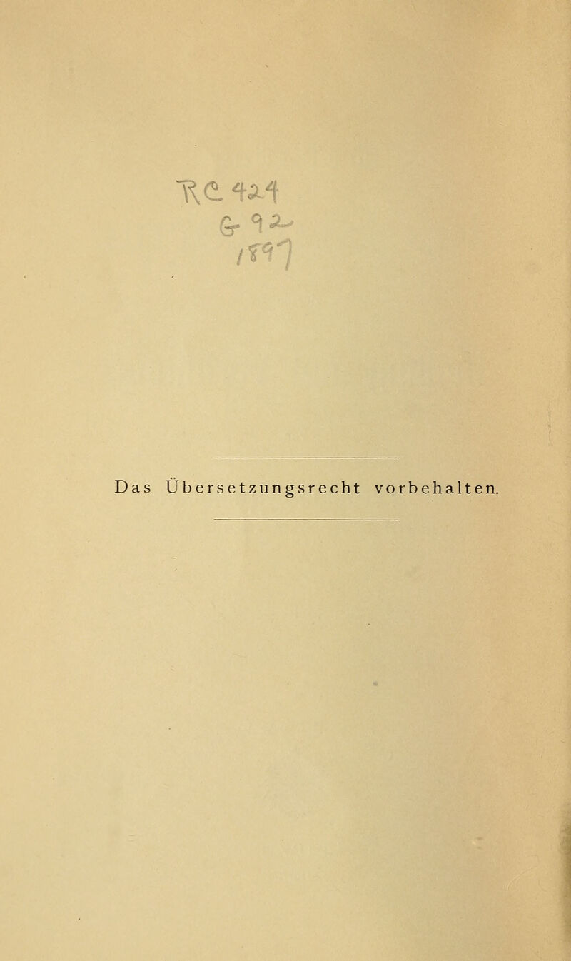 Das Übersetzungsrecht vorbehalten.