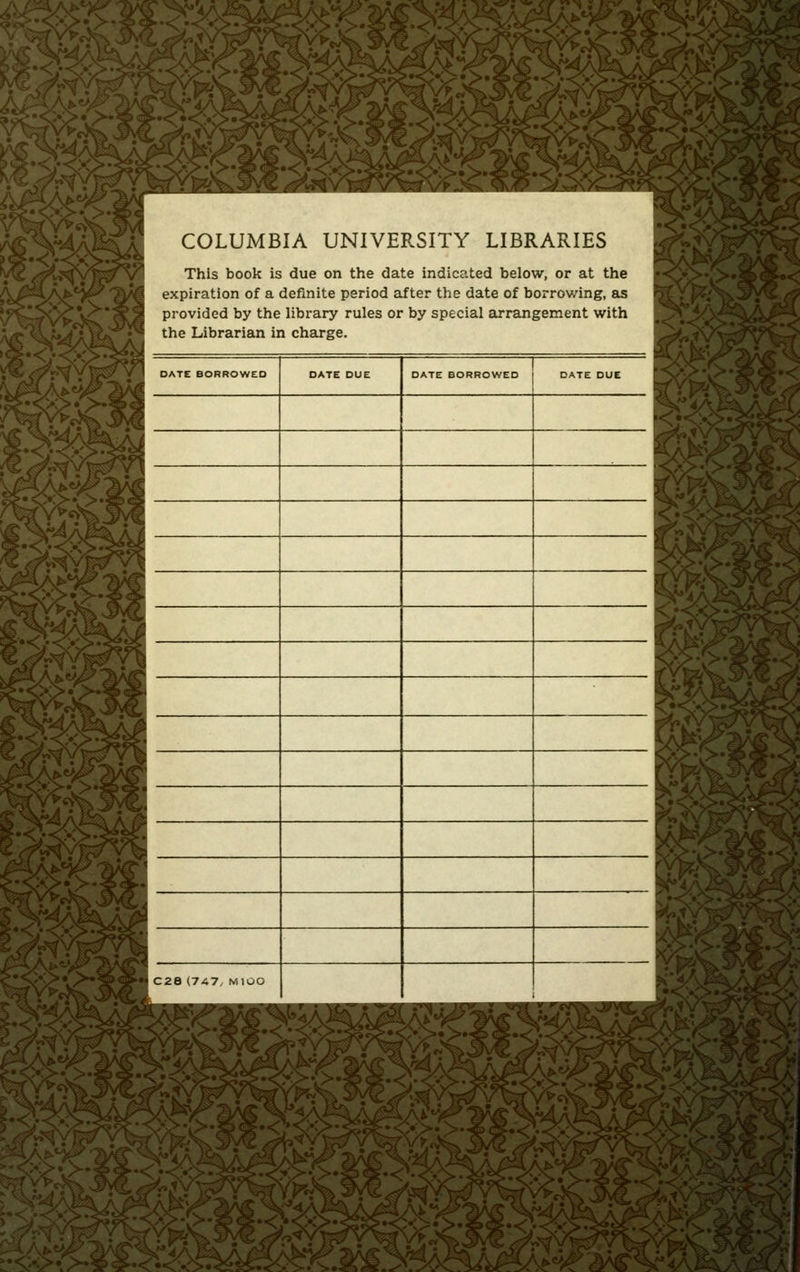 expiration of a definite period after the date of borrowing, as provided by the library rules or by spécial arrangement with the Librariam in charge.