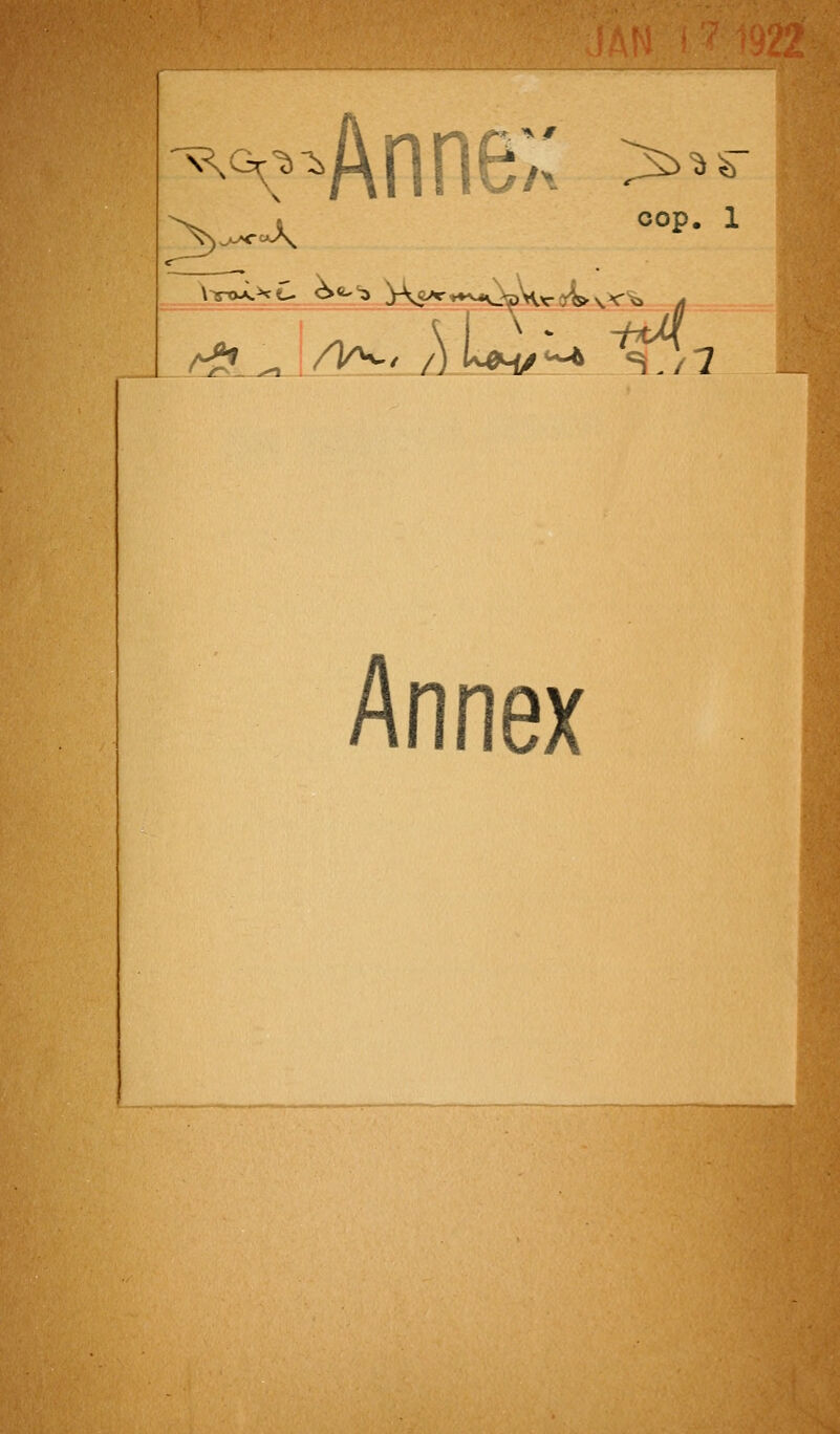 ?-Anne;: >..- y-/ /) U^/'^ SI /7 Annex