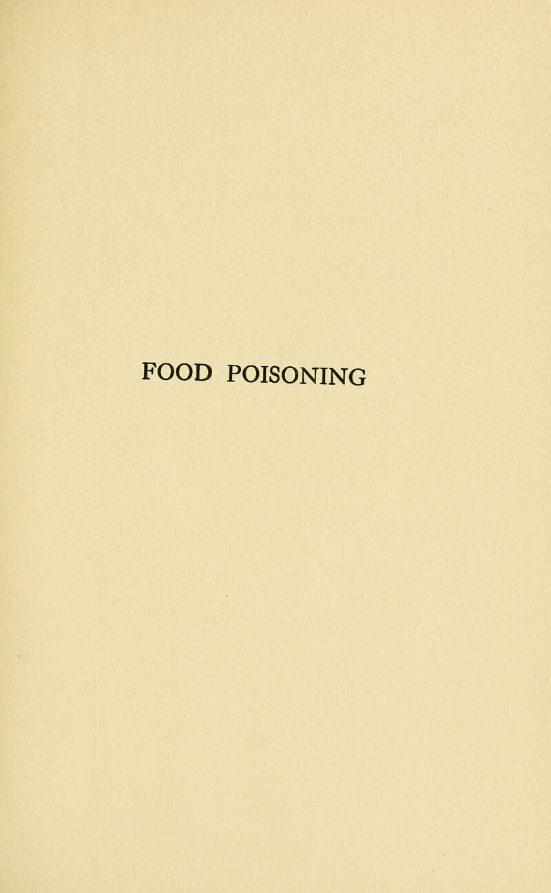 FOOD POISONING