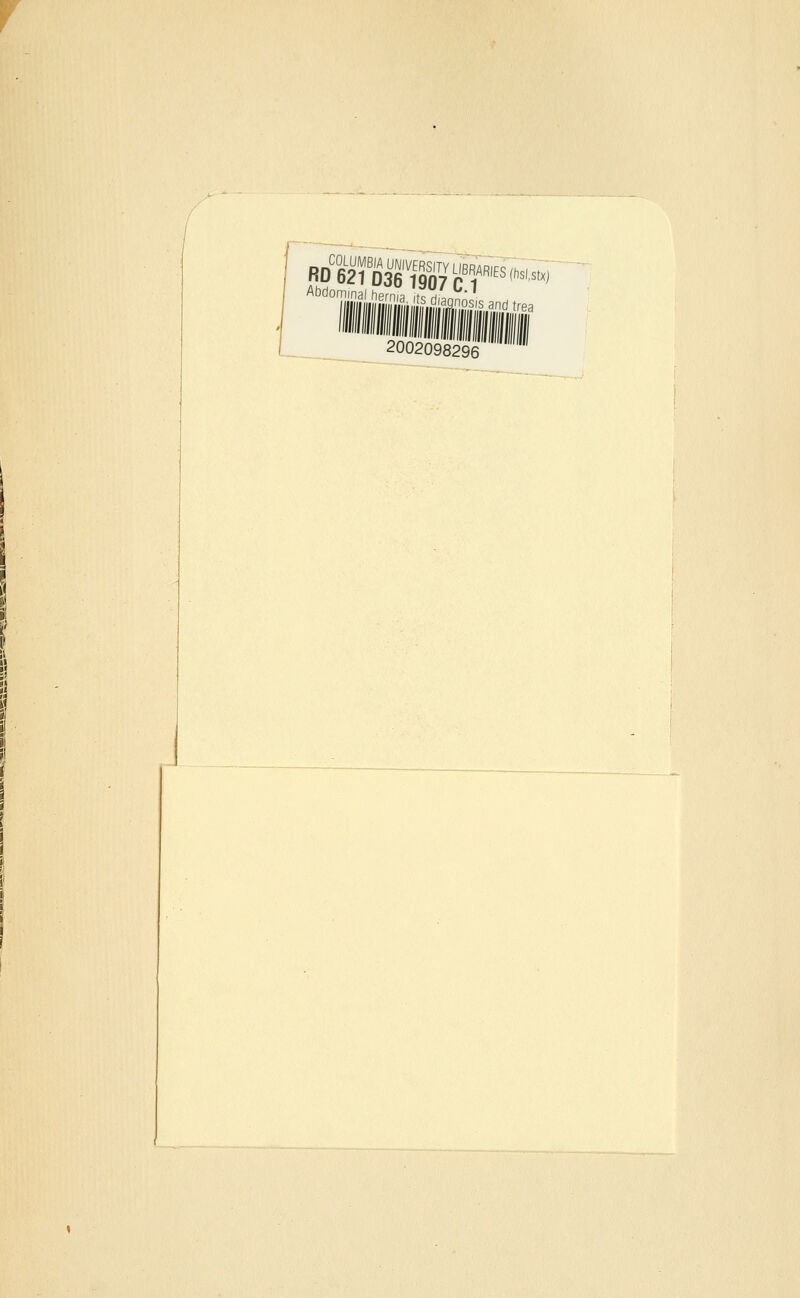 RD 621036 1907 P * la-Its cliannn ■iiiiii 2002098296