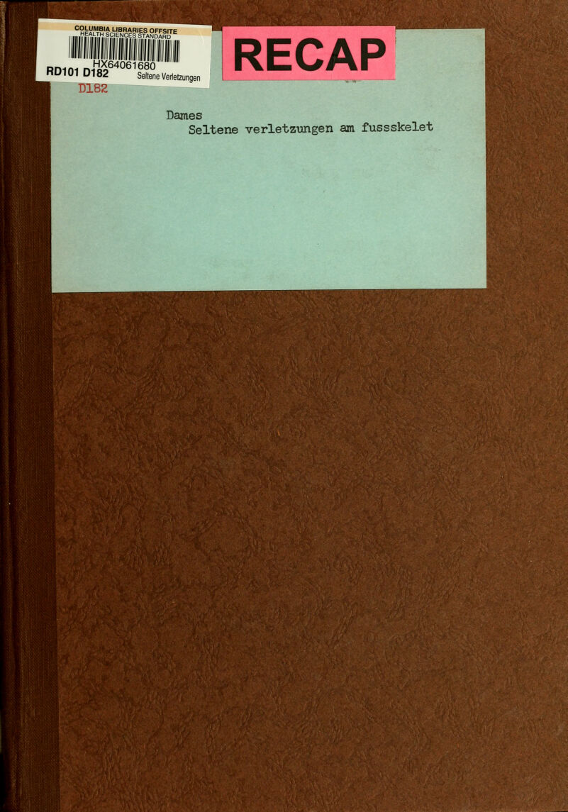 'äSFj,^c^slTÄ^§?^ RD101 D182 D182 HX64061680 Seltene Verletzungen Dames Seltene verletzimgen am fussskelet