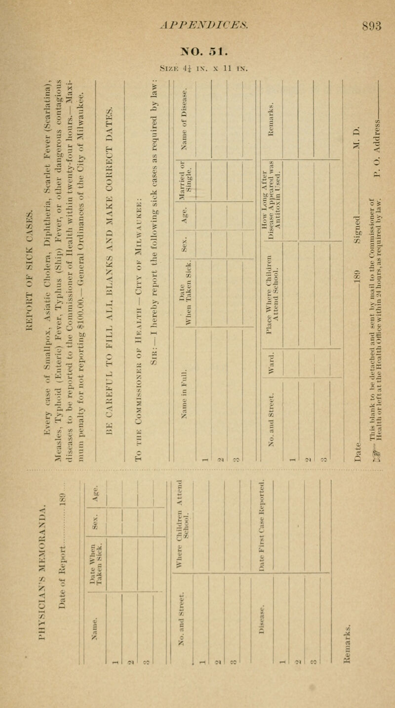 NO. 51. Size \\ in. x 11 ix. y. .J. r: X B • - - c —i s - _2 — M / : s. - > H s - - ■ ■ i - . > 9 r ■— H hi ■— >> — _ — - - >. o .t: s — r - t: — 43 o .. ~ — :_ ■~ Si u: r ~ c — - —- f. -w ^ -J ^ ~. U - —  ^ / M — Jh - £ - .~ 3 r. — CM H / r „ ^ - ■—■ - — /■ — z A - T z <j H -- ■- - r [ — .- 7 jH = Z- _j r~; ^> r ~ <j ■_ - pj . - o / y. '— M - — . ~ — ^ H :. _3 - — - z: — • ~ 03 - — - . r - r ' - — — A -i Name ..I Disease, 5 . _ a - f. - . - --!■ X r-. — ■— - — C = - — ■M tt J. z r. — - - — a: 7 :j i B -<£ i: - '5 c ■ s : — — -'- 3 •-: - ; - r. ■— - ~z t\ l< _2 r. - — 7. ■= = r. : — -I :: — - / t*- —' s __ - - - - Sea. Date w hen -. <—i -i 95 - C < - . I — li 7 z a: b 5 - : ft - - s * 2 — — c IB — n :: i Tl ::