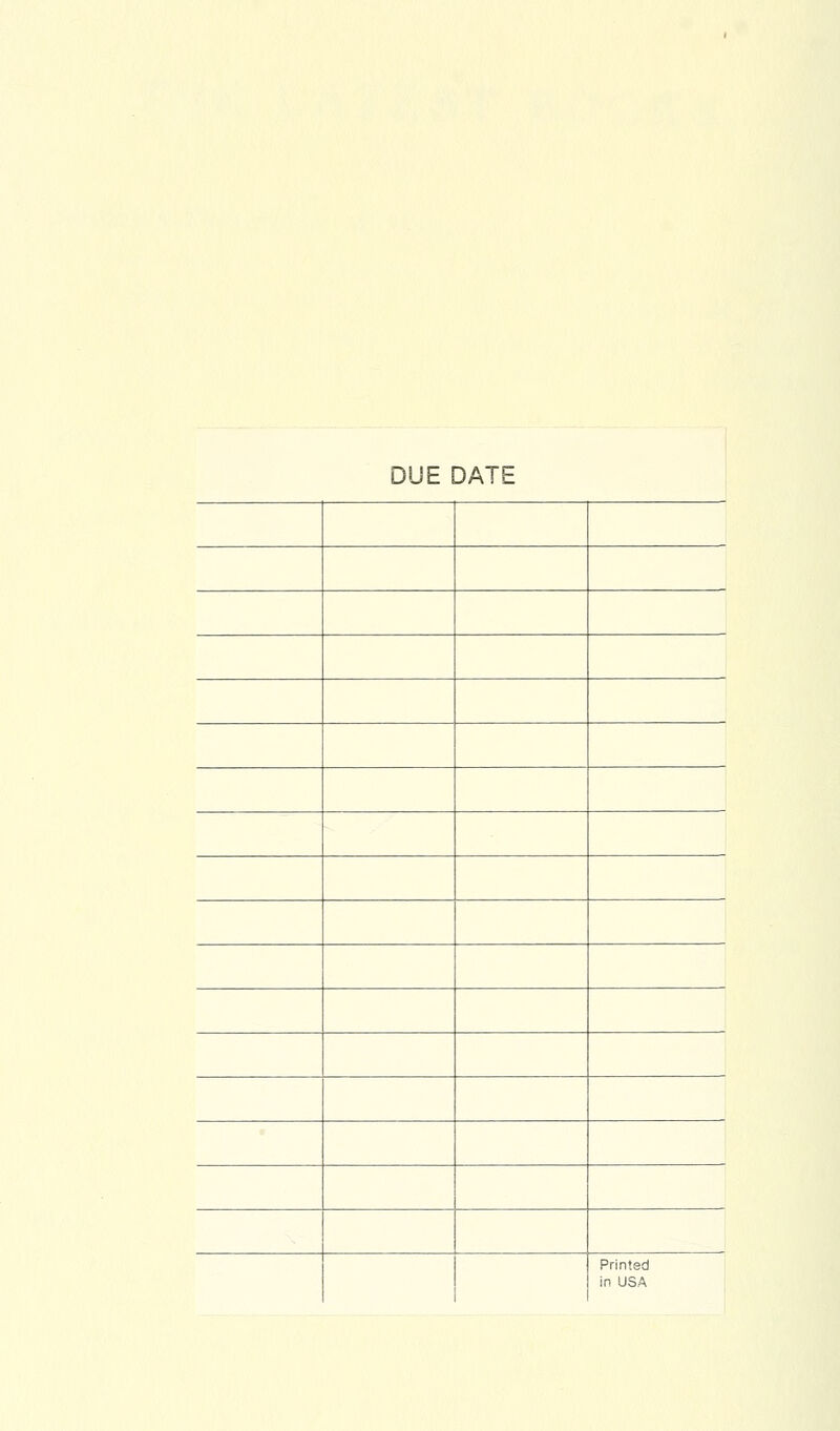 DUE DATE Printed in USA