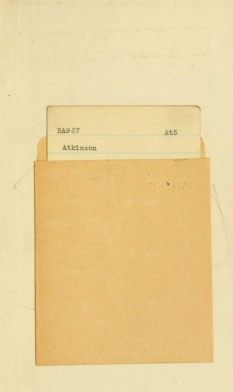 ^ RA9 67 At5 Atkinson