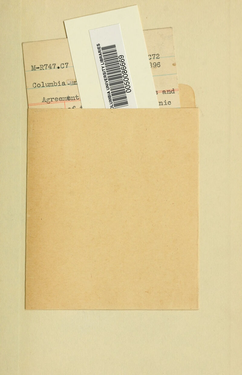 M-R747.C7 Columbia-i: Ae:reeinfiii't\ 372 ^96 nic