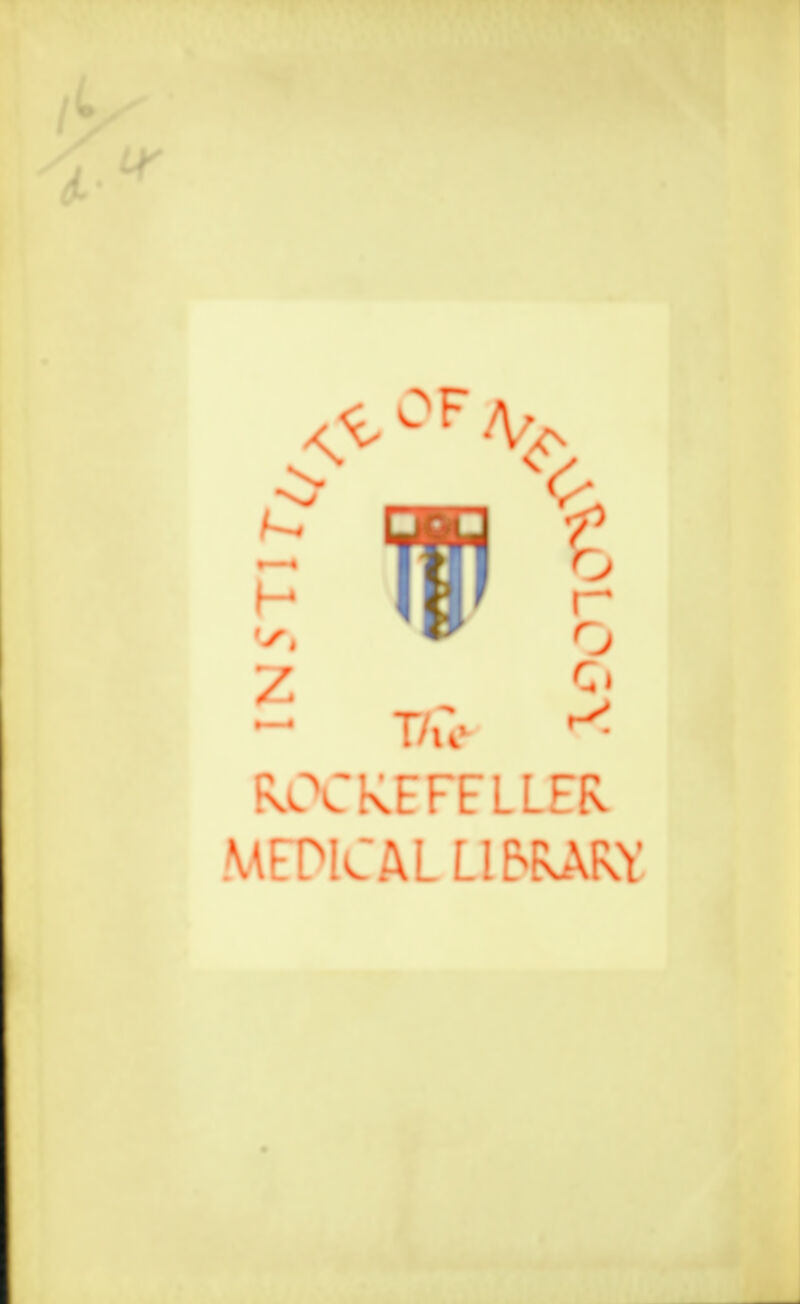 ROCKEFELLER MEDICAL LIBRARY
