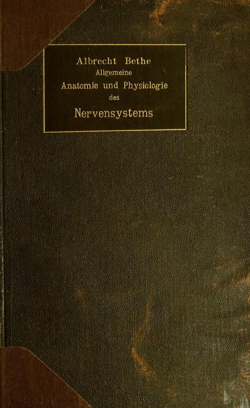 Albrecht Bet he Allg-emeine Anatomie and Physiologie des Nerveiisystems