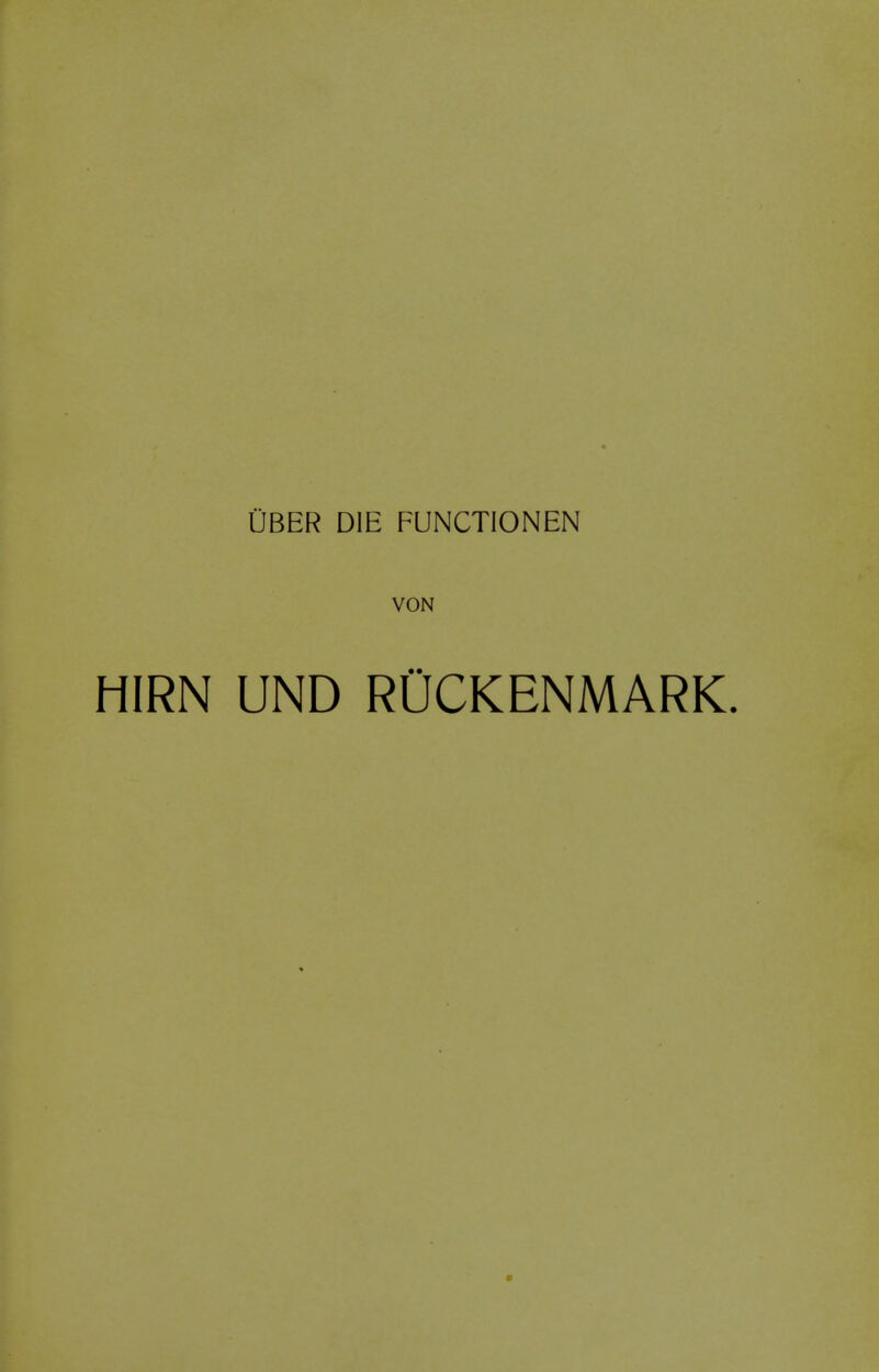 VON HIRN UND RUCKBNMARK,