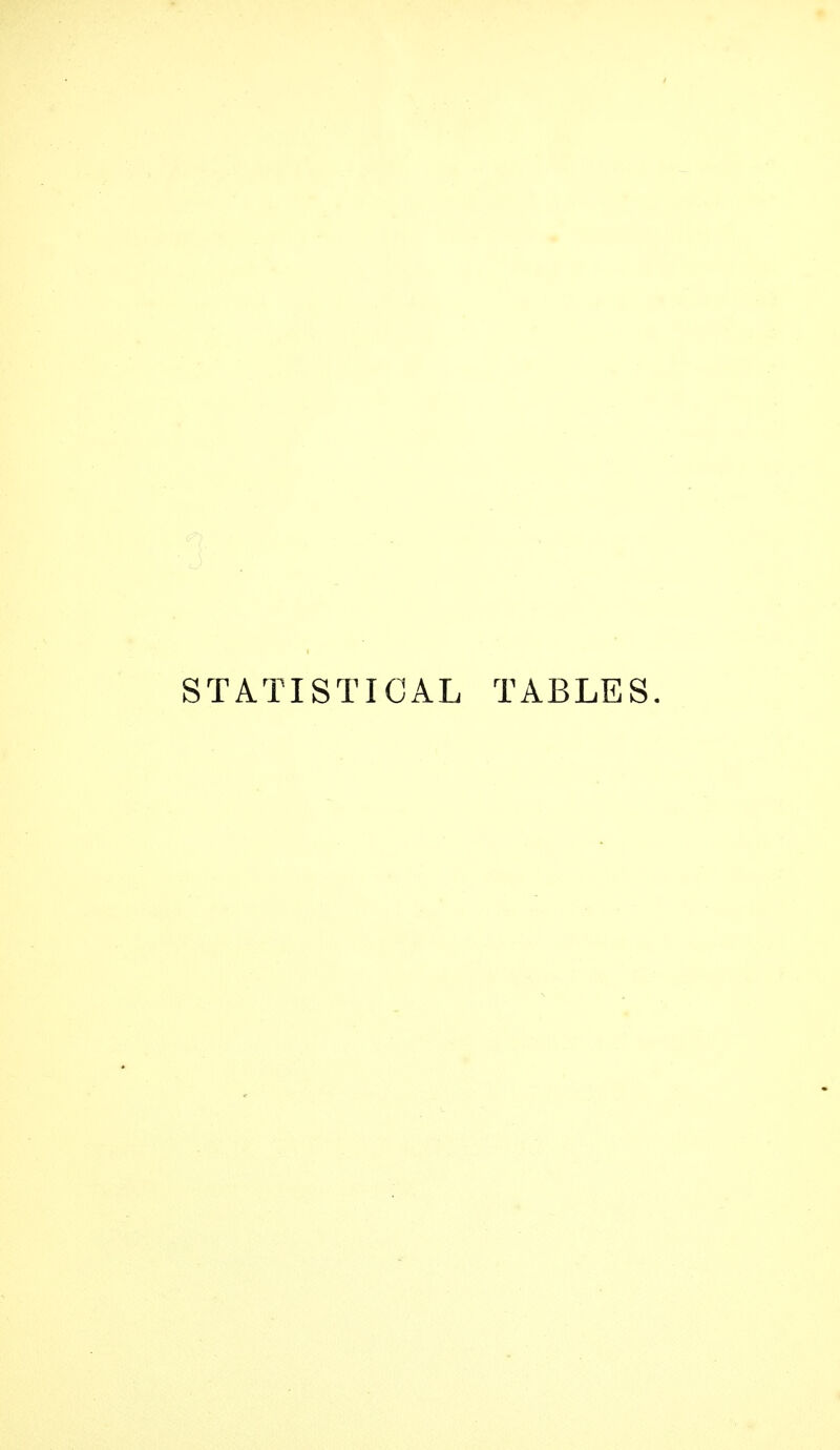 STATISTICAL TABLES.