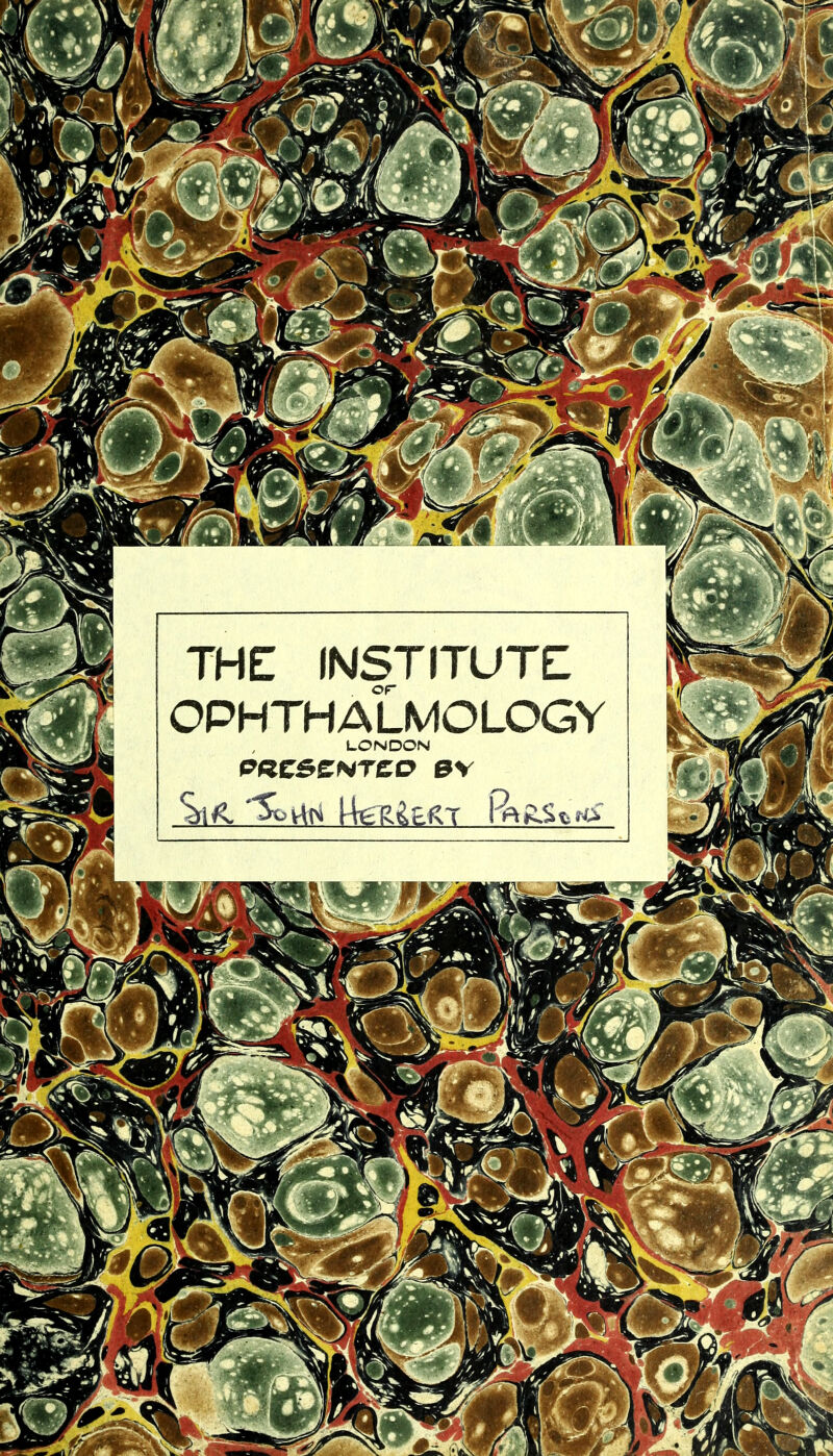 THE INSTITUTE OPHTHALMOLOGY LONDON