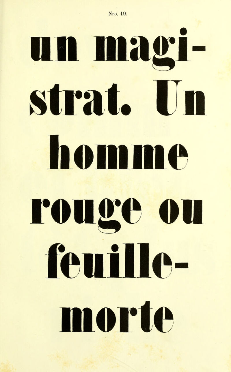 nn ma^i- istrat. lln hoinme ron^e on fenille- inorte