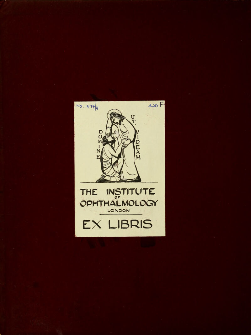 THE institute: OPHTHALMOLOGY LONDON EX LIBRIS