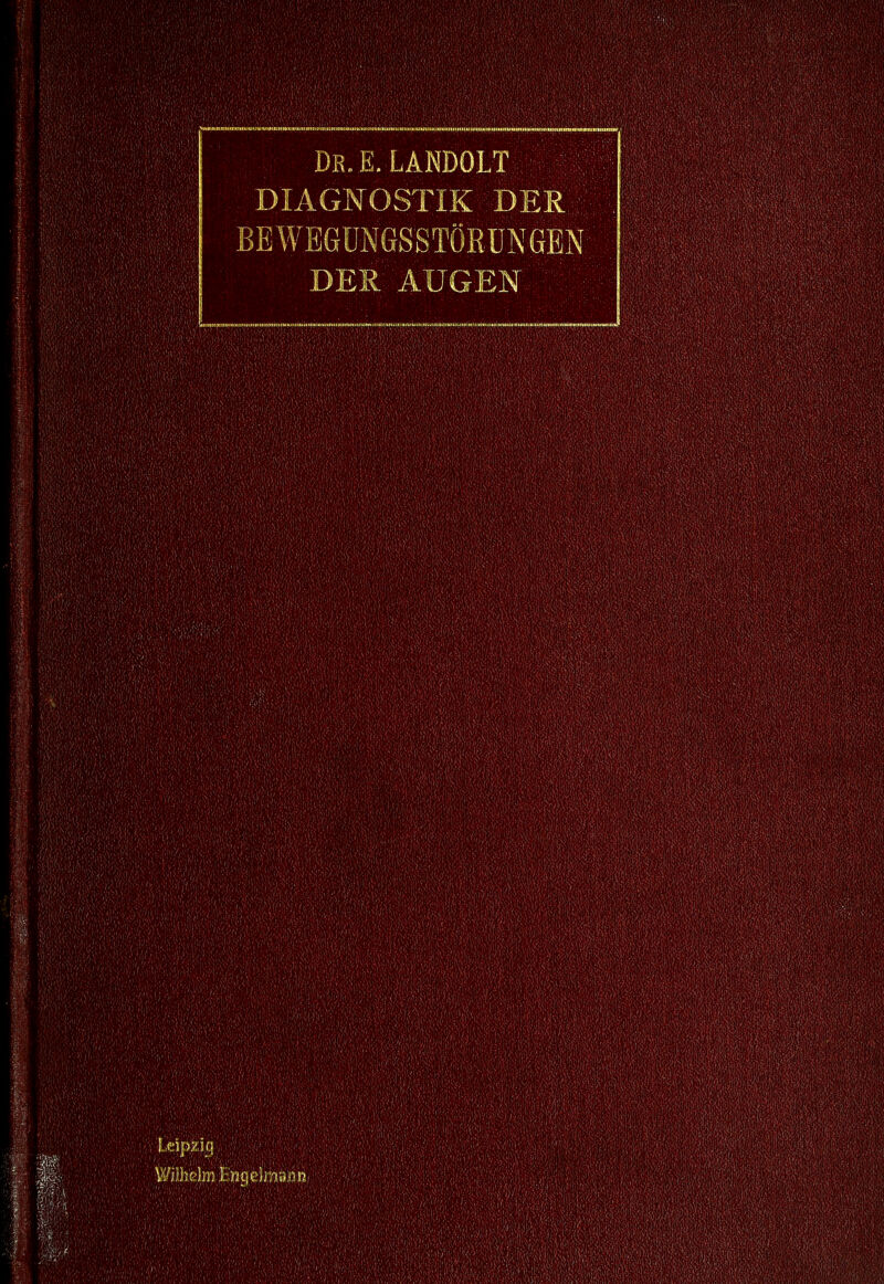 DIAGNOSTIK DER | BWEfiüNeSSTÖRÜNGBKä ■ • DER äugen: ■ 1 mmmn'