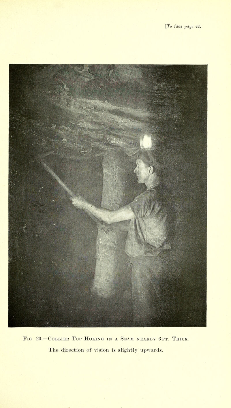 Fig 20.—Collier Top Holing ln a Seam nearly 6 ft. Thick. The direction of vision is slightly upwards.