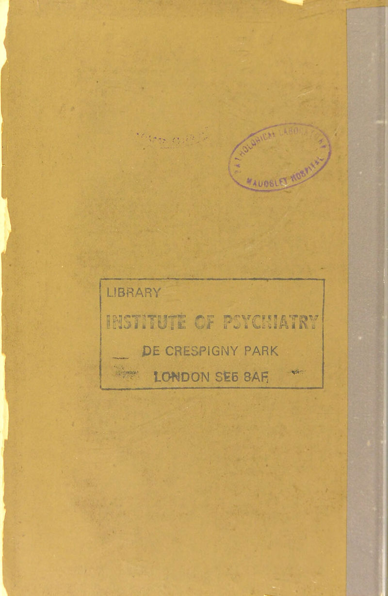 LIBRARY R T' •! • !2 - 111 >J^ ii u .i w u - PE CRESPIGNY PARK lONDOTs! St5 SAR