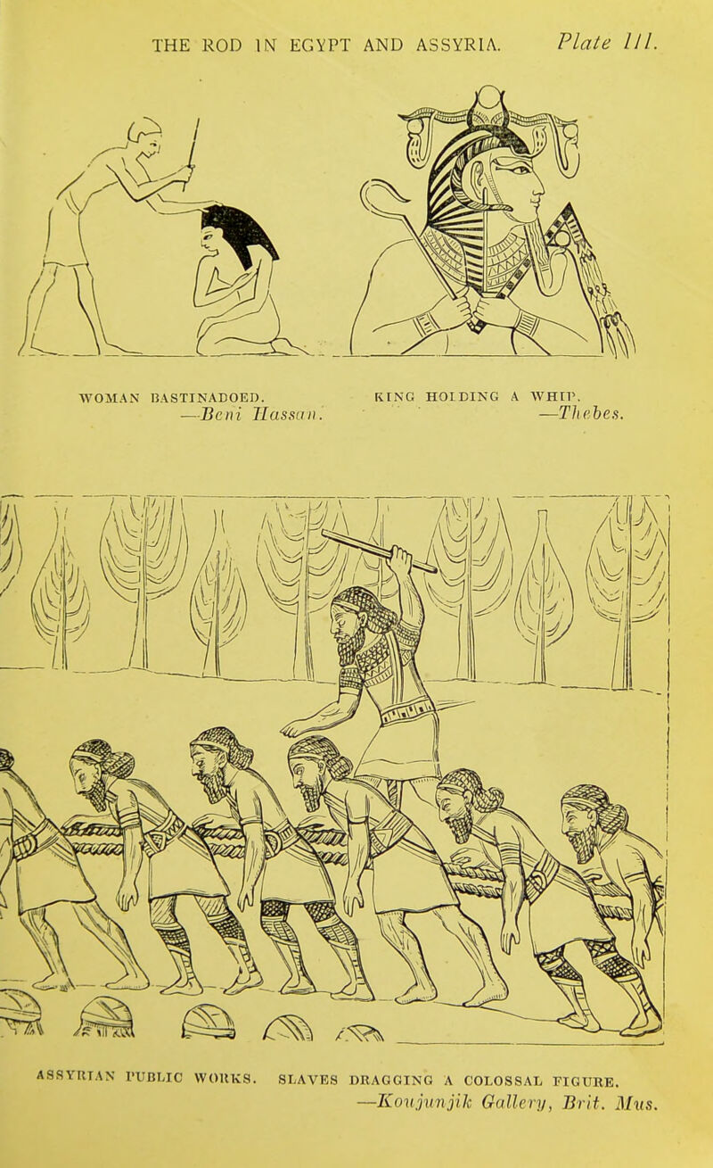 THE ROD IN EGYPT AND ASSYRIA. Plate 111.