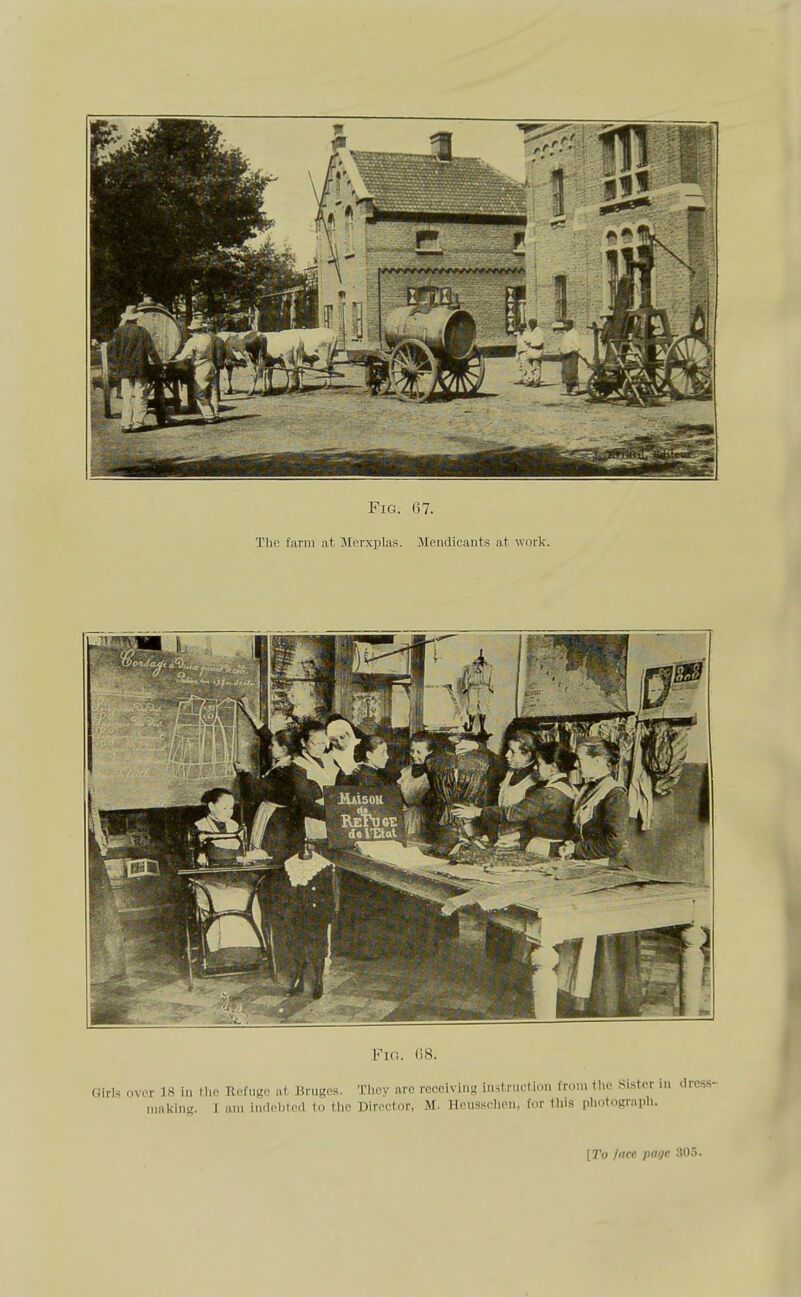 Fig. 67. The farm at Jlerxplas. Mendicants at work. [To face page 305.