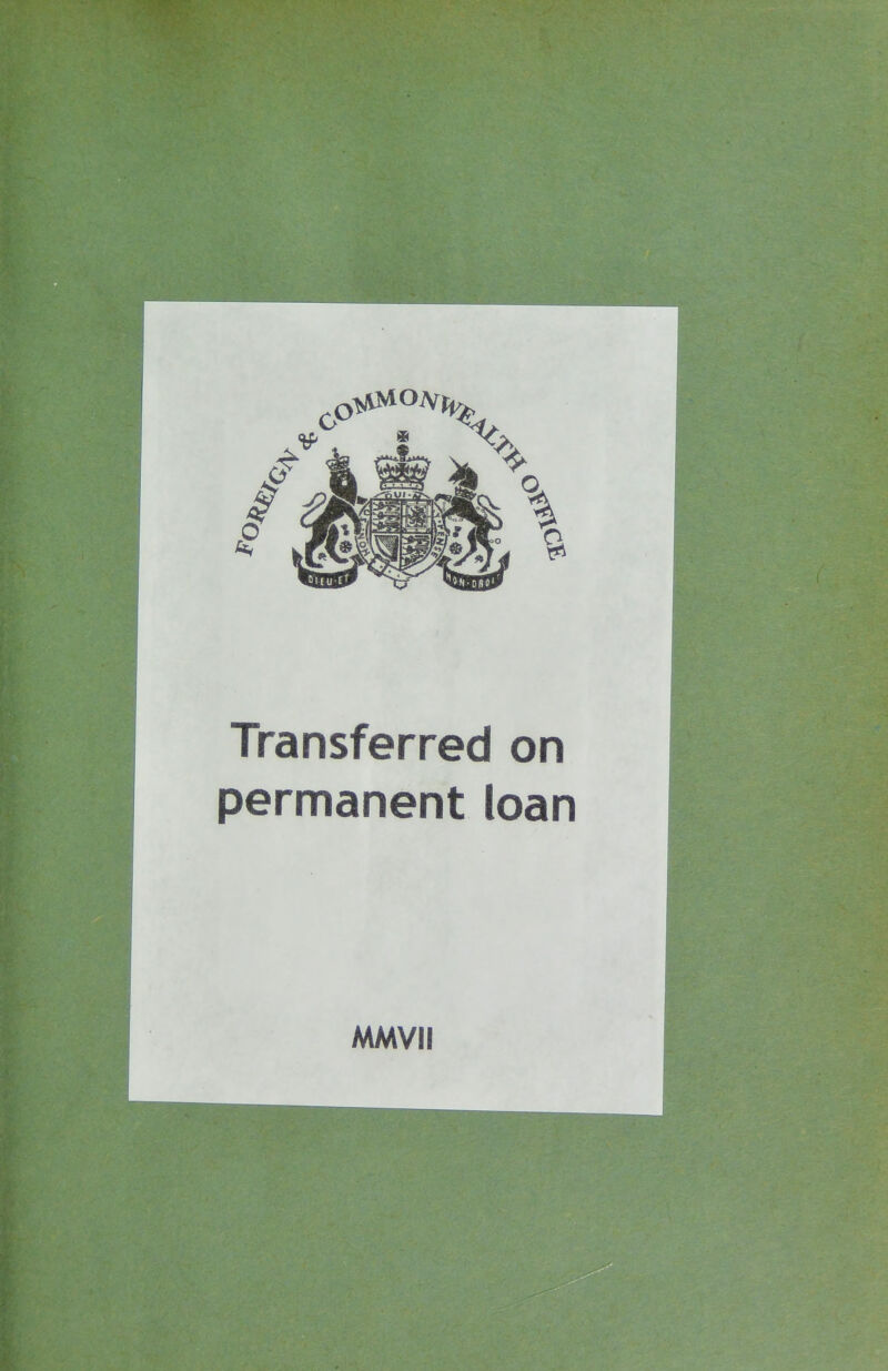 Transferred on permanent loan mv\i