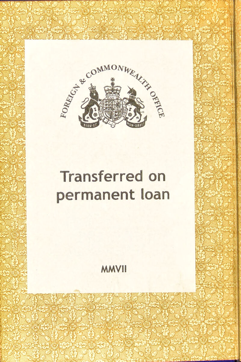 Transferred on permanent loan MMVII