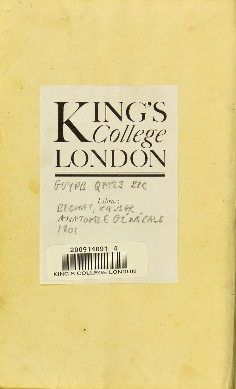 KING'S Collège LONDON ÎÀbrarx