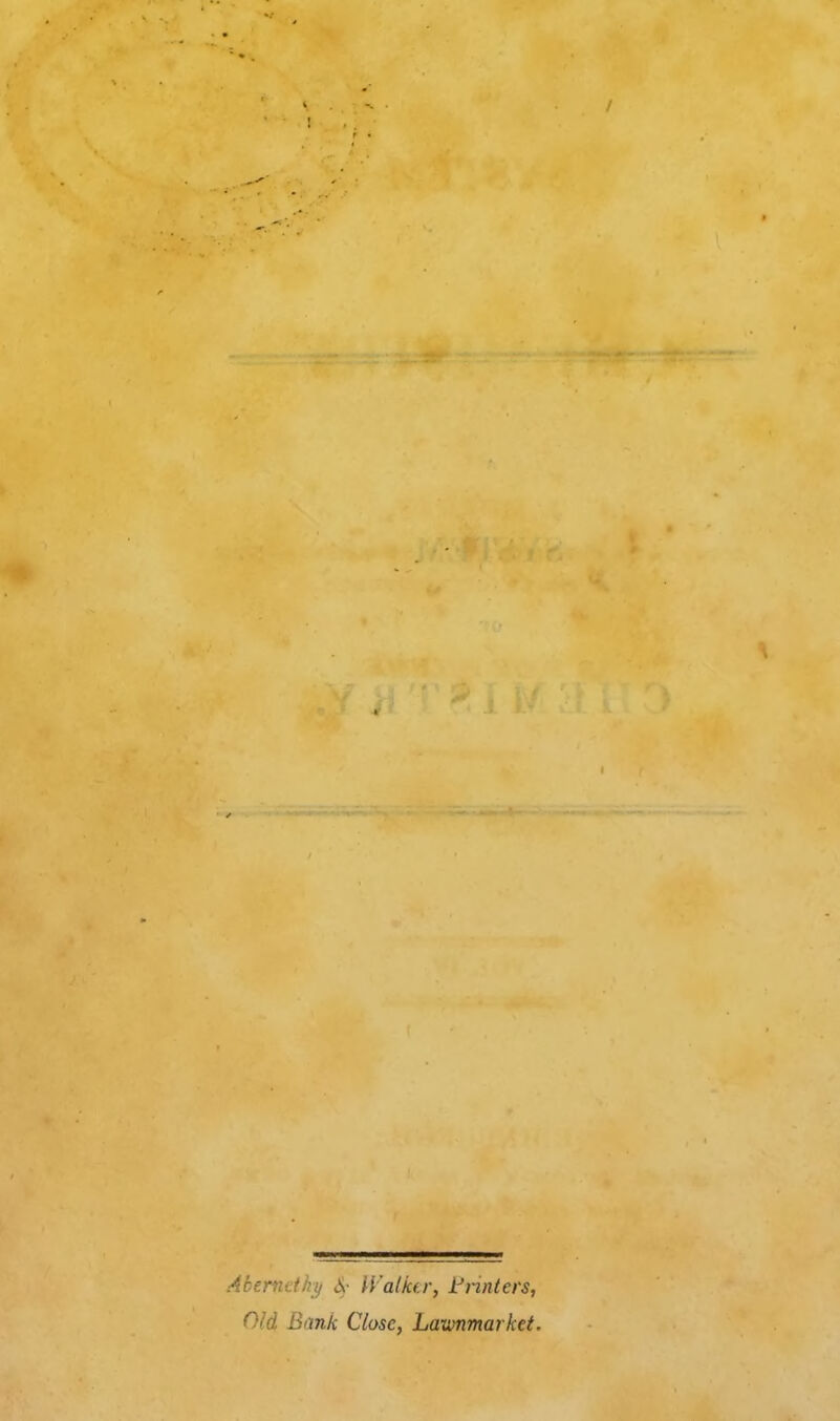 Abemdhy <S- Walktr, tnnters, Old Bank Close, Lawnmarket.