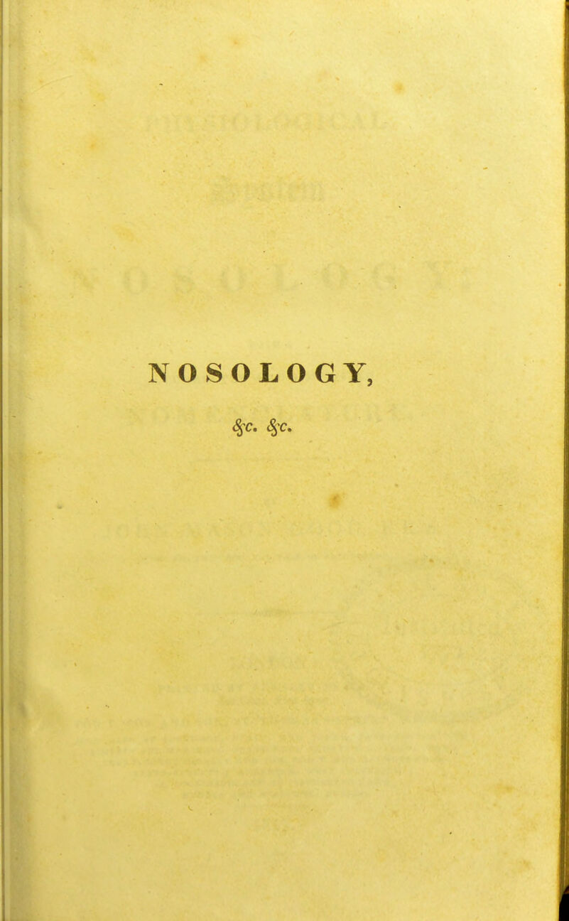 NOSOLOGY,