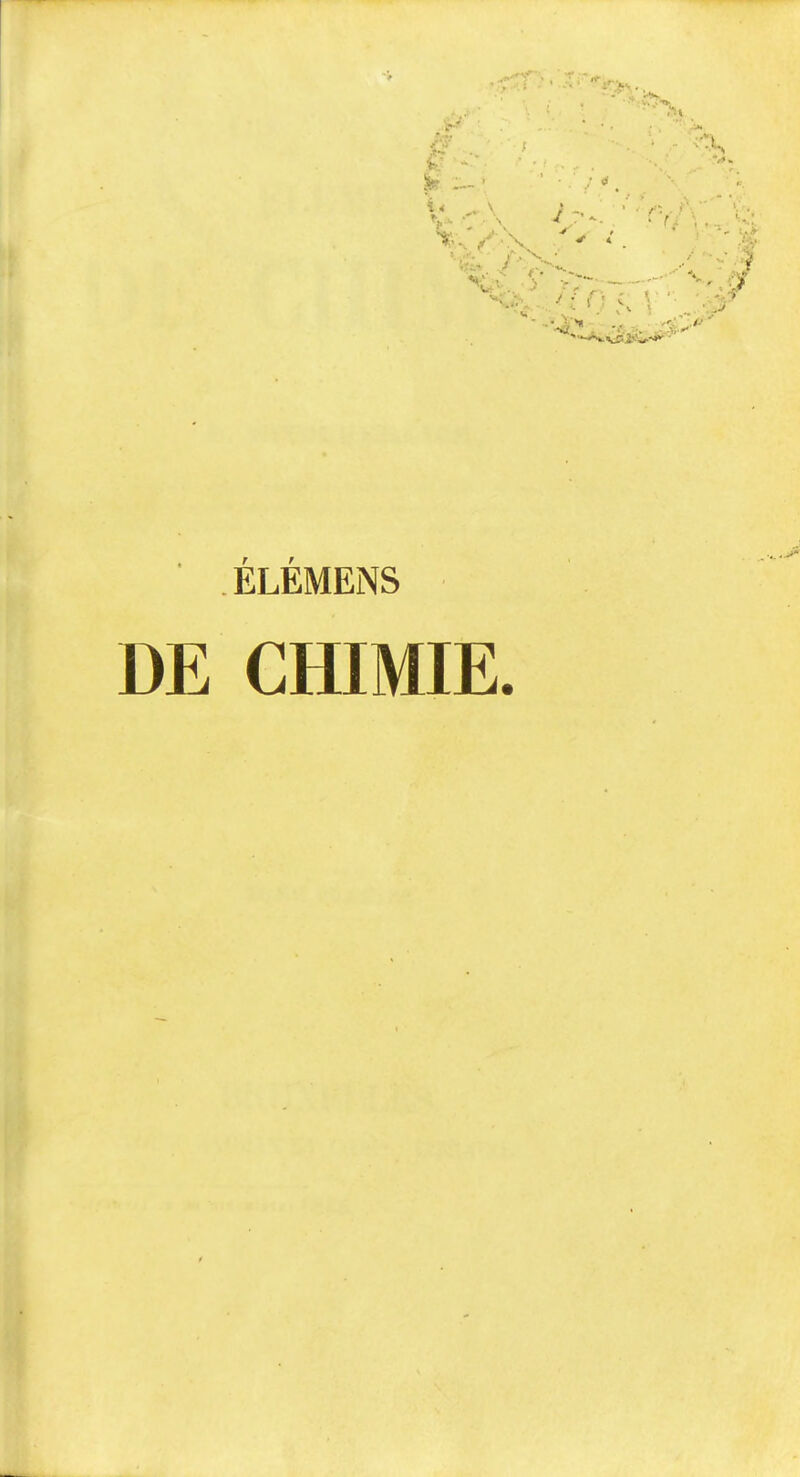 ELEMENS DE CHIMIE