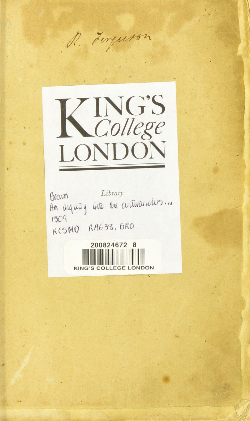 200824672 8 KING'S COLLEGE LONDON