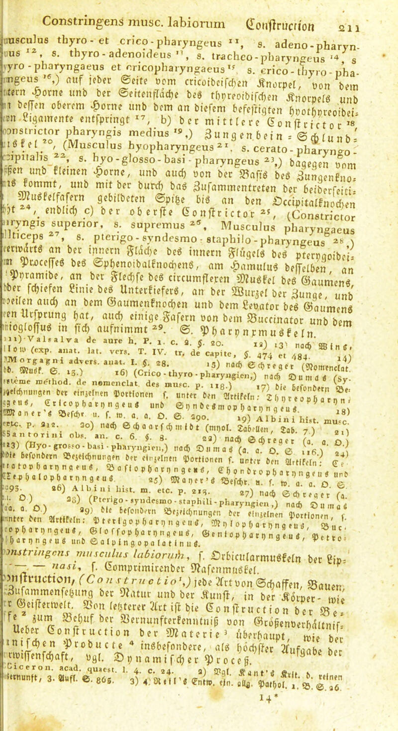 Constringens musc, labionim (lotiflrucflon «211 ansculus thyro - et cnco-pharyngeus ”, s. adeno-pharyn- uus”, s. thyro-adenoideus ”, s. trachco-pliaryn^eus >4 g yro-pharyngaeus et cricopharyngaeus ” s. crico - thyro - uha- mgeus '«,) (luf ifbfr ©eite Dem cticoibeifcf^en Änoepef, Don bem ;,fern ^orne imb ber ©ettenffdefje beö t[)preotbirc()en Änocpelö mib n bellen oberem ^orne anb bem an biefem befe)ligten bDotbpreoibei- .?n ?i()amente entfprmgt ”, b) bcc mittlere (5o n ß r i c 10 r’s* oonstnetor pharyngis medius '».) 3 u n g e n. 6 e i n . © rf, t u n b ' löfel (Musculus hyopharyngeua s. cerato - pharyno-o- ^/°'S’osso-basi pharyngeus ^3.) baqegen D^nrn fen anb flemen >&orne, anb aad) Don ber sBnfiö beö Bunaeneno. 3afammentccten ber beiberfeiti- ^agfelfafern gebilbeten ©pi|e big an ben £)ccipitaIfnod)en Nt enbltd) _c) b e r oberße ßonßrictor^S (Conotn'ctor iryngis supenor, s. supremus Musculus pharyngaeus ilJticeps 6. pterigo - syndesmo - staphilo-pharyngeus ) «riDdrtg an ber ipnern g[dd)e bed innern gfagelö beg pterpgoibeii lai ^r^eeßeg beg ©pbenoibalfnod)eng, am v^amalag beßclben an '^pramibe, on ber gledjfe beg circamßepen SDZagFel beg ©aameng bber fdjiefen ?inie beg Unterfieferg, an ber SBariel ber Bange, anb psetfen aad) an bem 0aamenfnod)cn anb bem SeDator beg ©aameng \ einige »on bem Sacrinator anb bem intogfoßag in ßd) aafnimmt ^9. @ ^ßatpnFmagfem 111)-Val! a Iva de aure h. P. i. c. a. S. so. 19) ni nnAmi ^ llom (exp. aiiat. lat. vrra. T. IV. ,r. de^capite, $. 474 et 484^ ®Pn6c«mop Ntnn neu« ra?o„et’« <öefd,r u. f. w. a. a. o. ©. 590. 19) Albinx hi,t n,,. reu;., p. sis. 3o) itacb © efe a a t f cP m f 61 (mpol. ZabfU«,, jaP. 7')’ /n fSantori..! ob!, an. c. 6. g. «a) nad, ©tb/eact fa^ a O tei! Befenbnn «SejeiePnungtn Ber cirplnen (Pottloncn f. unter Beti Srtlfetn ■ ff f ..atapParnng.u«, 5J a fi 0 p p a r 0 n g . « d, ^ p a n B r 0 p p a fl n g e „ « t B fr.ppalpppatnng.uä. =5) TOaget-d tBef<pr. «. f. „. a. V O © •r9a^ *6) Alb IUI bist. m. etc. p. 21g. 27) ©tPeeaet I. O) 38) (Pterigo-syiidcsmo-staphili-pharyugien,) naep O« m 1 Ä Jö. 0- Ö.) qg) tk befcnöi'tn ^fjPic^jnungen tcr einjelnen DotHonen r »nnter Bt„ gitHfeln; et.g 0p p a r p n g 0 u d, p 10 p p aC g oppatpngeu«, © 1 0 f f a p (;a t p n g c u 8, © e n 1 op p a t p n g e u < Qletto- :pütpngeu6 unB ©alplngopalatlnii«. ' 0 n g e u « , ^ e 11 a = ^ynstringcjis musculus labionuh, f, ^Drbicularmugfeln bet Cip- — nasi, f. (Jomptimirenber 9'?afenmügEel. 'nmruction, (Co n stm ctiojebe ?frt Don ©cßaßen, S5auen -Bitl^nrnmenfe^ung bet 9?atur unb bet Äunß, in ber Jfdtpet- mie ©etßetiDeU. 23on lebterer 3Ut iß bie Conßructionber S5c- 23ernunfterfenntni(i Don ©coßenDerhdunif- Uebet Gonßruction ber gßatetie^ ßberbaupt, mie ber in fd)en ’Probucte ingbefonbere, alg [i6d)ßet 2fuftinhn her noißenfc^aft, Dgl. 2) p n a m i f d) e r ^ r o c e fi. Ciceron. acad. quacst. 1. 4. c. 24. 3) «Pal «Ponf’a ® i. ^ ä- »■n 6. «05, 3) e„i„. 1'..... V.IS * 1 4; i'T. 14*