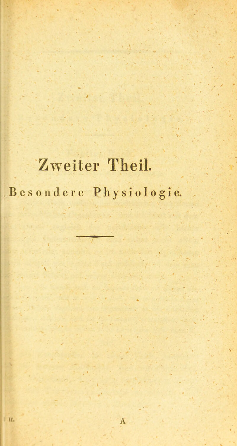 Zweiter Theil. Besondere Physiologie . . iv. v \ n A