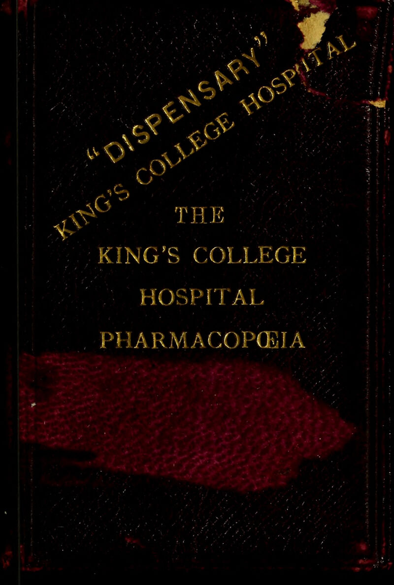 KING’S COLLEGE HOSPITAL PHARMACOPOEIA