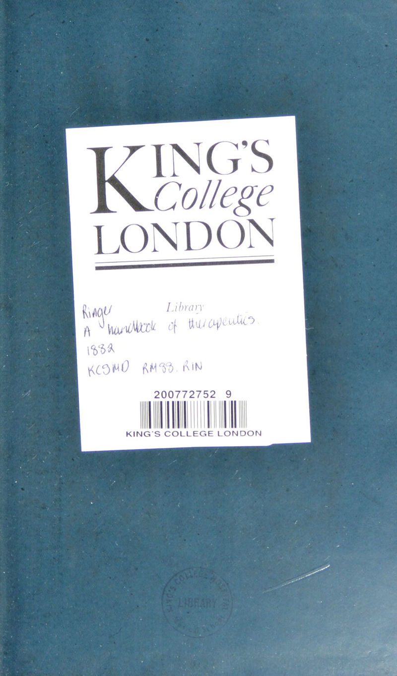 l^ING S VSJOollege LONDON touted 4 KING S COLLEGE LONDON