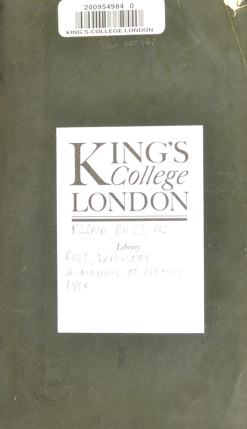 Kings College LONDON hi' h-'\ A rj \jh