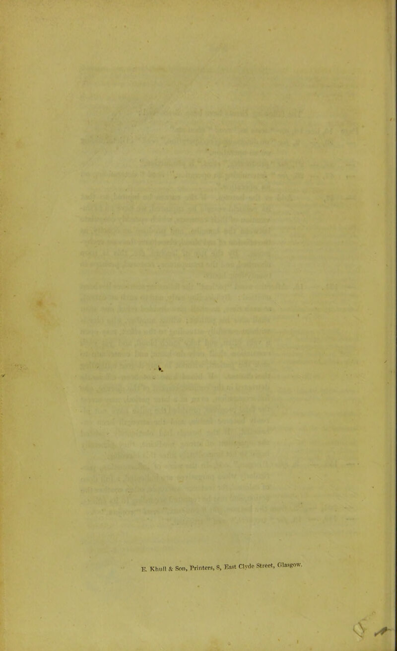 Khull & Son, Printers, 8, Kast Clyde Street, Glasgow -