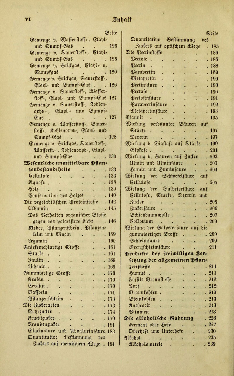 «Seite (Sta^l- @emengc ». 2Baffeiftoff= unb Sitmbf=@aS ©emenge ü. Sauerfioff* unb Sumbf=@a8 ©emengc ü. StiefgnS, ©la^U u. Sumbfgnö . . . . ©emengc ö. Stlcfgnä, Sauerftoff^ ©Iak)t:= unb Sumbf'®«^ • ©emenge ö. Sauerftoff*, SBuffer* ftofo ©lasjt' unb Sumb^@aä ©emenge ö. Snucrfloff^ JJotiten* ox^b *, ©taipt * unb Sumbf* ©aS ©emenge ö. SBafferfioff*, Sauer* fioff*, JJoblenorljb*, (Sta^t* unb Sumbf'©«^^ .... ©emenge ö. StirfgaS, Sauerftoff*, 2Bafferft.*, .<?oT)tenoj:^b*, (Stabil* unb SunU'f=©nä aBcfcntiid)c unmittelbare ^flon* itenbcflanbtbrtte Gettulofc Signofe .... >§ol5 .... ©onfcrüation be§ >§olje§ 5Die öegetabiUfdpcn ajroteinfioffc . Sttbumin ®a§ 93cr]^altcn organifefjer Stofe gegen ba3 b«jf«irifirte Sifbt Äteber, 5PfIanjenftbcin, ^Uftan^en* leim unb SJiucin Segumm Stärfeme’^lartigc Stoffe SWvfe . Snulin . Sitenin . ©ummiartige Stoffe Strabin . ©erafin . Safforin ffjffanjenfcbicim 3Me 3urferarten Sicbvjuffer . giuittjucfet . SirnubenjucEer ©iuciniäuvc unb 125 125 126 126 127 127 128 130 133 133 138 139 140 142 145 146 . 159 . 160 . 161 . 161 . 169 . 169 . 170 . 170 . 170 . 171 . 173 . 173 . 174 . 179 . 181 Slboglucinfäurc 183 Duantitatioe ^.Feftimmung beg 5u^evö auf ebemifebem äßege . 184 Seite Dunntitatioe SSefiimmung beä 3ucferä auf obtlf^cm -iBege ; . 185 ®ie ^ßectinfioffe . 186 ^ßectofe . 186 UJcctin . 188 ffJavabectin .... . 189 9J7etabectin .... . 190 fflertinfviure .... . 190 ffjectafe . 190 ^ßectofinfäure . 191 gjarabectinfrture . . 192 (Dletabectinfäure . . 193 CDlannit . 195 SGßtrfung »erbünntec SAuren auf Stdrfe , 197 ©ertrin .... . 197 aßiifung b. !Diafiafe auf Stärfe . 199 ©i^fofe . 201 äßirfung b. Säuren auf äucEec . 203 lUmin unb lUminfäure . 203 J^umln unb ^^uminfäure . 204 SBirfung bei* Seijnjefetfäure auf ©eUulofe .... . 205 23?itfung her Satbeterfäure auf ©eUulofe, Starte, 3)ertrin unb dürfet . 205 3uderfäure .... . 206 Scbic^baummotle . . 207 ©otlobium .... . 209 SBirfung ber Salbeteifäure auf bic gummiartigen Stoffe . . 209 Scfpleimfäure . 209 aSren^fcbleimtäure 211 sprobuftc ber freitoiniöftt 3er* fc^ung ber angemetnen iPflan* jenftoffe .... . 211 J^umuä . 211 goffüe 33rcnnfioffe 212 3:orf 212 JBraunfobten . . . . . 212 Steinfübien .... . 213 3lnt()vacit .... . 213 ^Bitumen .... . 213 ©tc @äf)fung . 226 Ferment ober J&efe . 227 Dberbefe unb Unteebefe . 230 SUfobol . 235 SUtobotometrie . 239