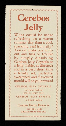 Cerebos Jelly : always refreshing / Cerebos Purity Products.