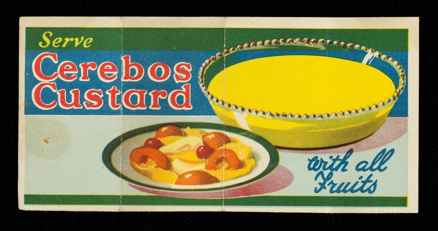Serve Cerebos Custard with all fruits / Cerebos Purity Products.