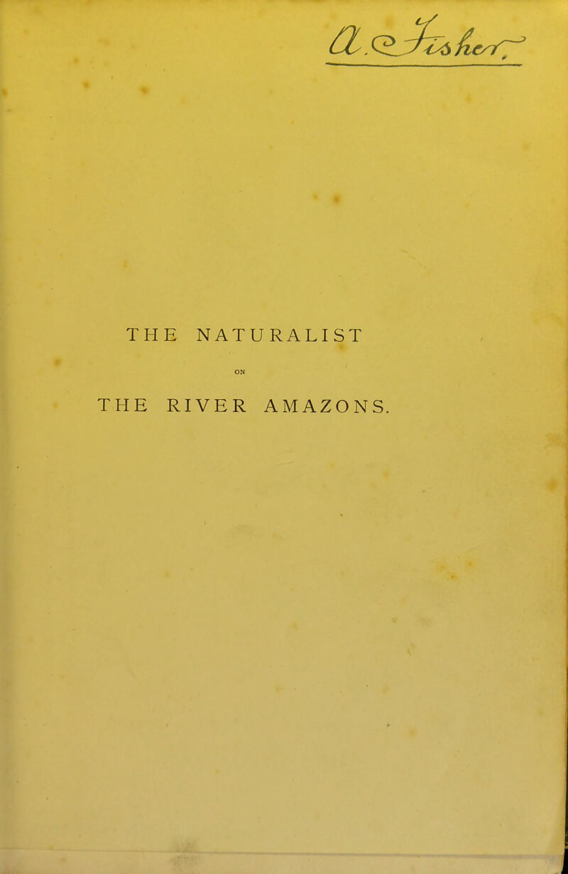 THE NATURALIST ON THE RIVER AMAZONS. i